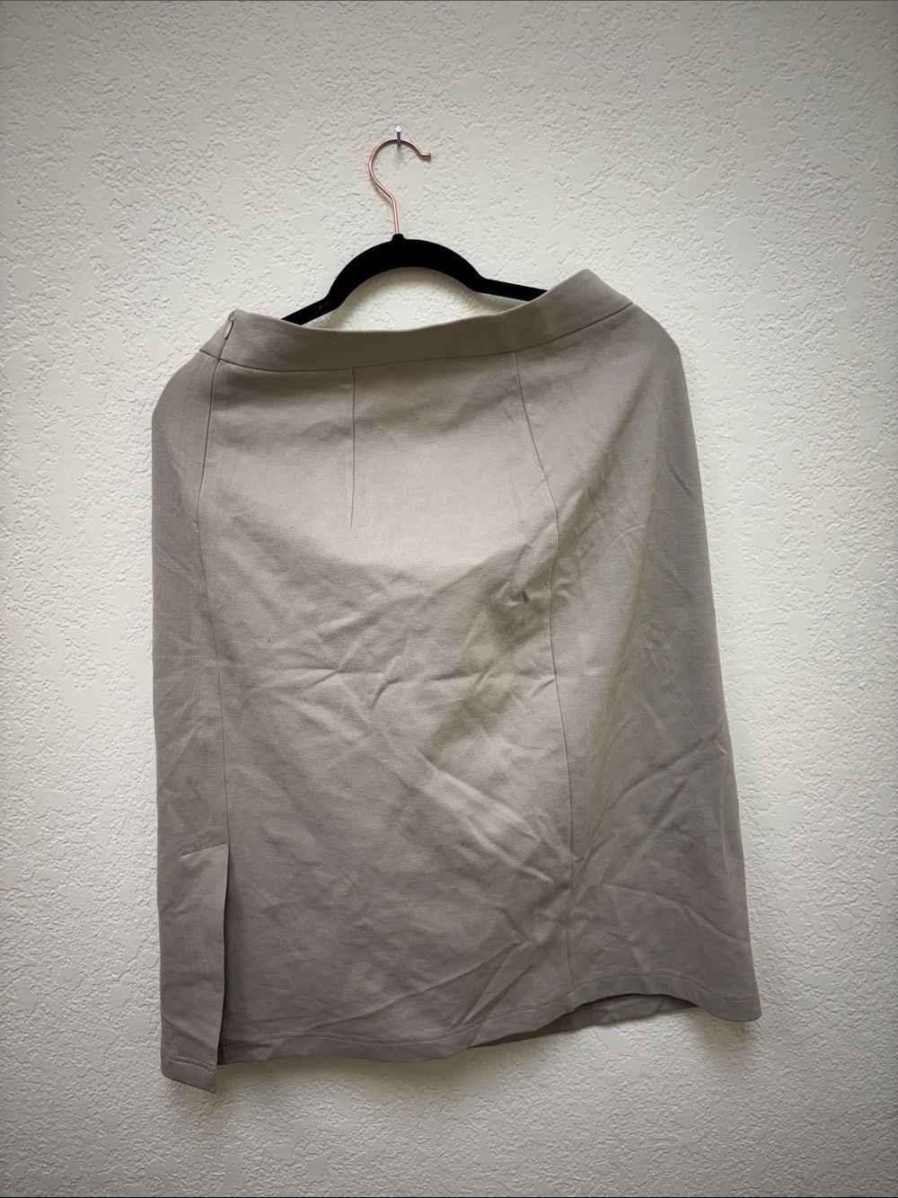 Women's Midi A-Line Skirt in Light Taupe